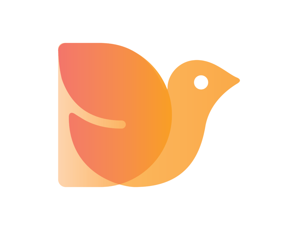 Logotipo "passarinho mensageiro" Sofia Branding D'Emoções