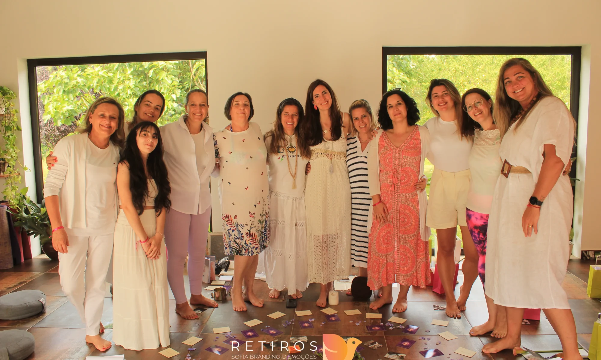 12 mulheres no espaço de retiro