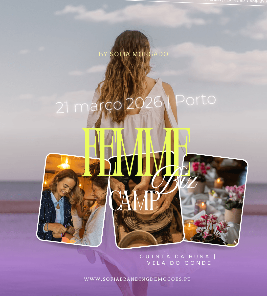 imagem com mulher no centro e imagem de praia com três imagens de experiências de mulheres, barro e flores com velas